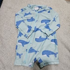 Whale Print Baby Swimsuit